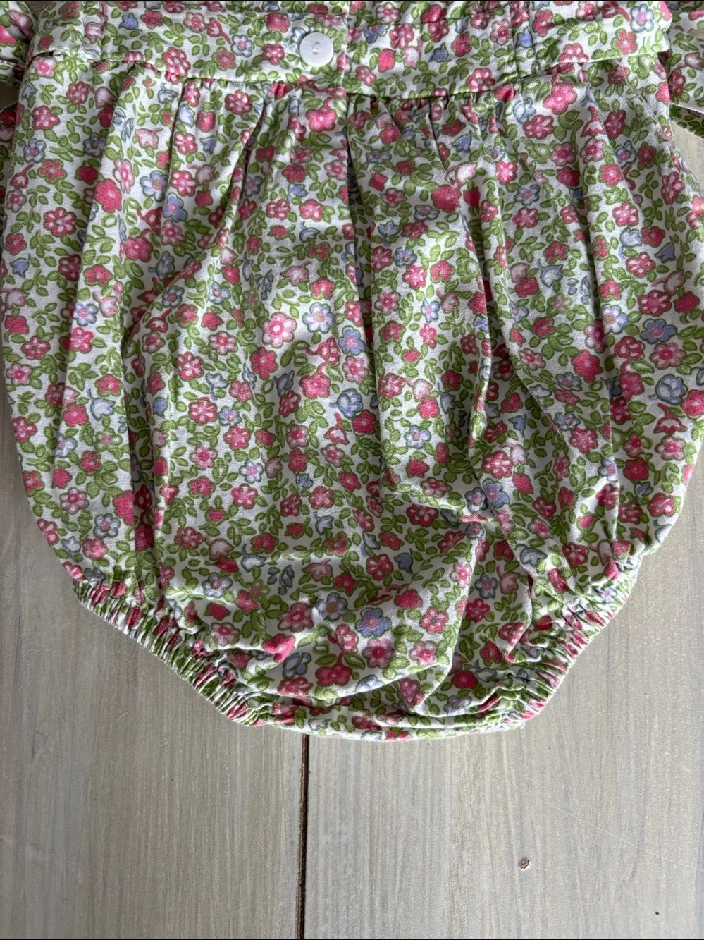 Bella Bliss Pink Green Lavender Floral Bubble One Piece Bows 3 Months